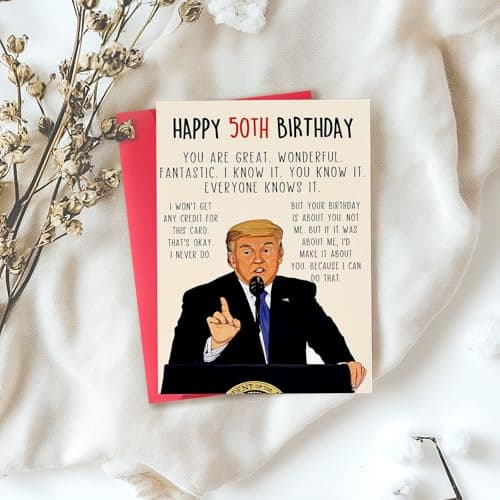 Funny 50th Birthday Card, Great 50th Birthday Gifts, Naughty Birthday Card for Him Her, Great 50 Years Old Birthday Decorations for Parents