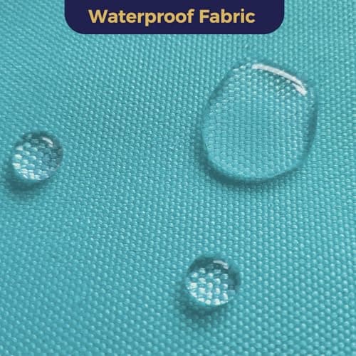 Foreate Waterproof Canvas Fabric by The Yard 600D Upholstery Fabric for Chairs 58" Wide Indoor Outdoor Water Resistant Canvas Polyester Material Sewing DIY Cloth, 1 Yard Pale Turquoise