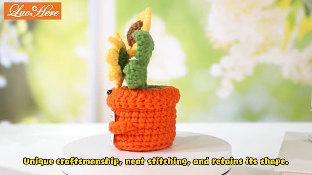 Help Me Grow Teachers Day Graduation Small Handmade Crochet Sunflower Last Day of School Valentines Easter Gift for Teacher Teacher Back to School Christmas Appreciation Gifts Thank You Teacher B0F21M6HP4