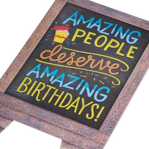 American Greetings Birthday Card (Enjoy Every Second) Sandwich Board Design B0CWVQFPKK