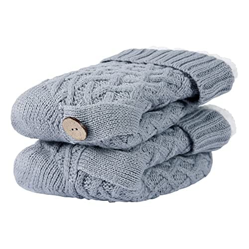 Chassic Warm Fuzzy Sherpa Lined Slipper Socks for Women with Non-Slip Grips B08HHR55W5
