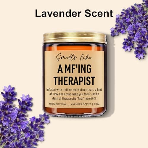 Funny Scented Candle, Therapist Gifts, Occupational Therapy Gifts, Psychology, Therapy Office Decor, Christmas, Graduation, Mental Health Therapist Presents for Women, Men, Psychologist