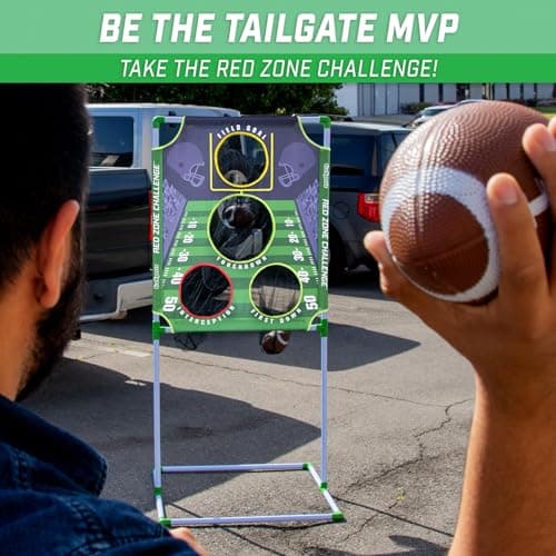 GoSports Football & Baseball Toss Games Available in Football Red Zone Challenge or Baseball Pro Pitch Challenge Choose Between Backyard Toss or Door Hang Targets