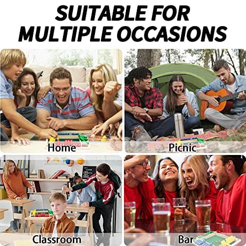 Nicecho Shut The Box Dice Game,2-4 Player Family Wooden Board Table Math Games for Adults and Kids, 8 Dices Classics Games for Classroom,Home,Party or Pub