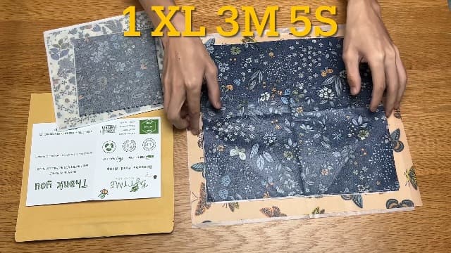 Reusable Beeswax Wrap - 9 Pack Beeswax Wraps for Food, Eco-Friendly Beeswax Food Wraps, Bread Sandwich Wrapper - Organic, Sustainable, Zero Waste, Reusable Plastic-Free Food Storage Wrap, 1XL, 3M, 5S