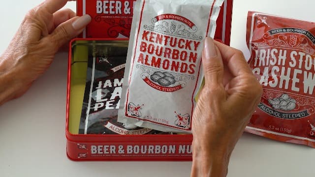 Nuts Gift Basket for Men - Cashews, Almonds, Peanuts in Unique Tin Gift Box – Birthday Gift for Men, Food Gift Basket for Men, Dad, Care Package, Assorted Nuts, Healthy Snack Gift Basket