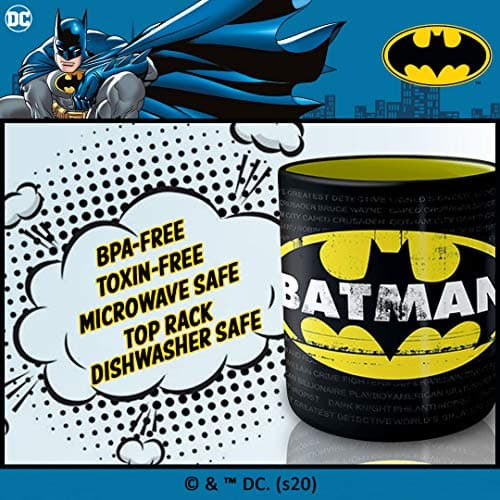 Silver Buffalo DC Comics Batman Logo Ceramic Mug, 20 Ounces