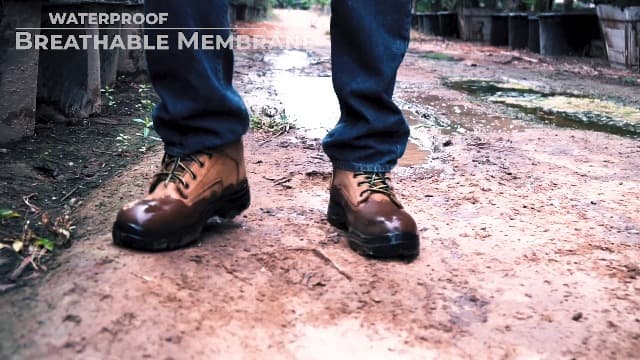 EVER BOOTS EVERBOOTS ULTRA DRY Men's Waterproof Hiking Work Boots, Lightweight Ultility Leather Shoes, Water Proof Tactical Military Outdoor Ankle Mens Boot for Construction, Roofing, Hunting, Winter Trails