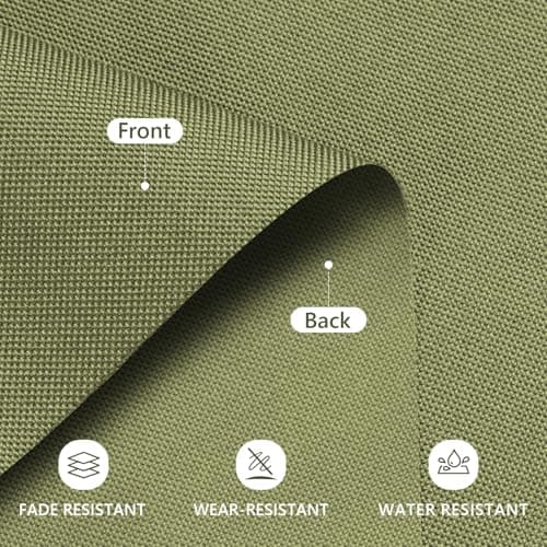 Waterproof Canvas Fabric by The Yard, UV Resistant 600D Outdoor Upholstery Material 58inch Cordura Fabric Water Resistant Fabric for Sewing Chair Patio Cushion Bag Interior, 1 Yard Olive Green