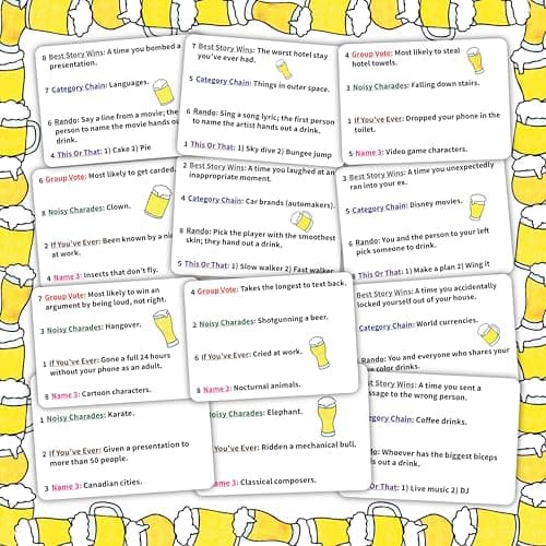 Social Drinking Games - Classic Group Games Everyone Knows and Loves - Perfect for Parties, Bars & Gatherings Friends & Family - Laugh, Vote, Act, Share & Guess