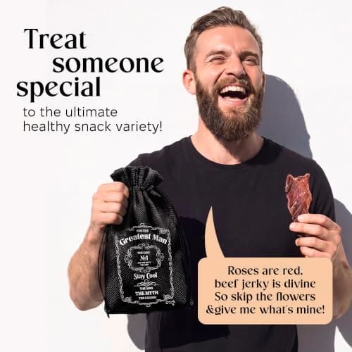 Beef Jerky Gift Baskets For Men - Meat And Cheese Gift Baskets, Birthday Gifts For Men Who Have Everything With Beef Jerky Variety Pack - Gifts For Dad & Care Package