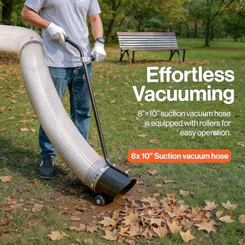 SuperHandy Truck Loader Leaf Vacuum – 15HP Electric Start Engine, Serrated Metal Impeller, Hitch or Tailgate Mount, Commercial Debris Vacuum for Lawn & Landscape Cleanup