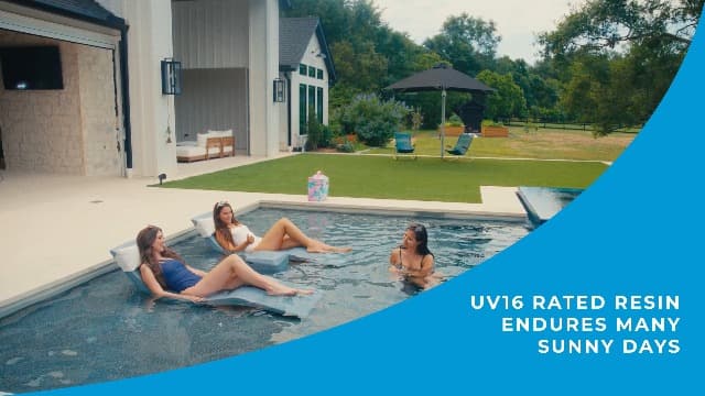 Aqua Outdoors Pool Chaise Lounge Chairs for Ledge & Shelf, Water-Weighted Pool Lounger for Depths Up to 9”, No Screw Plugs & Tools Needed, Classic White Ledge Lounger, Set of 2