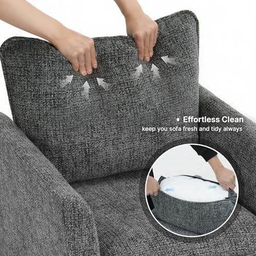 Accent Chairs for Living Room Chairs, Reading Chair Mid Century Modern Chair, Soft Chenille Sofa Chair, Upholstered Arm Chair Comfy Chair Side Chair