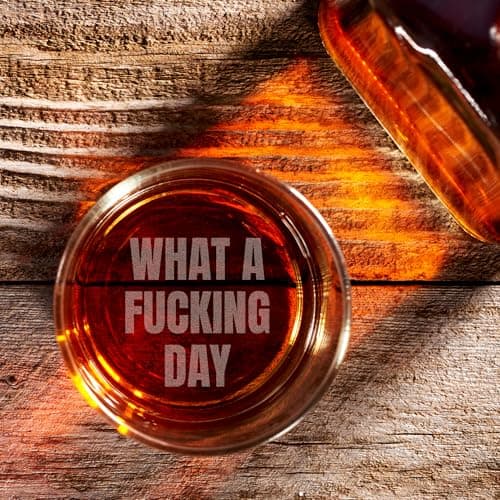 On The Rox Engraved Whiskey & Bourbon Glass Gifts - Personalized 11 oz Message Scotch Glass - Fun Gift For Him - Birthday, Anniversary