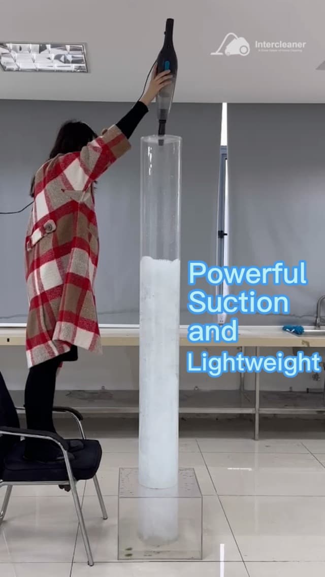 Intercleaner Corded Vacuum Cleaner, 15KPa Powerful Suction with 400W Motor, 12 in 1 Lightweight Bagless Stick Vac with Handheld, Ultra Quiet, for Hardwood Floor Carpet Car Pet Hair