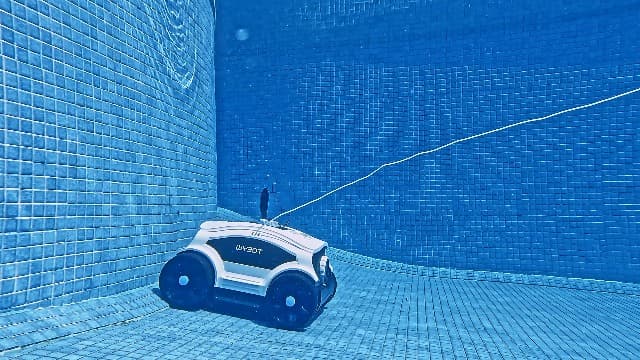 WYBOT W1103 Robotic Pool Cleaner, Cordless Pool Robot Vacuum with 50W Strong Suction,130 Mins Runtime, Self-Parking, Ideal for Above Ground Pool Up to 1300 Sq.ft