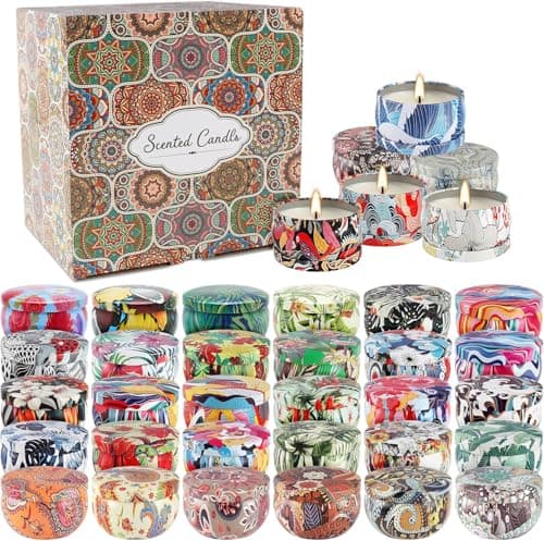 Set 36Pack Scented Candles Gifts Soy Wax Travel Tin Jar Candles for Home 2.5 OZ jar Candles for Mom, Birthday, Thanksgiving, Mother's Day,Aromatherapy,Valentine's Day Gifts B0FLVT8QX1