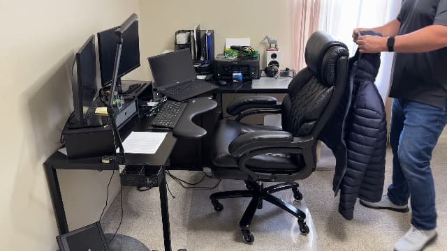800LBS Big and Tall Office Chair for Heavy People, Heavy Duty Executive Chair with High Back, Extra Wide Seat and Adjustable Lumbar, Large Computer Desk Chair Comfortable for Home Office (Brown)
