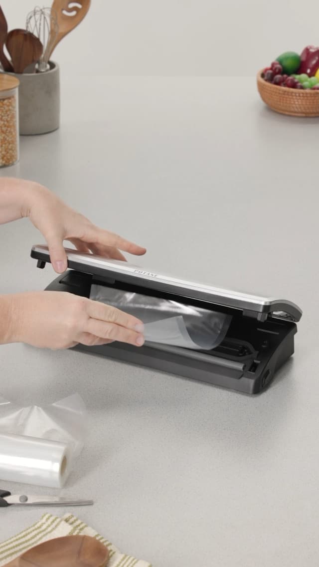 POTANE Precision Vacuum Sealer Machine, Powerful Pro Vacuum Food Sealer, 8-in-1 Easy Presets, 4 Food Modes, Dry&Moist&Soft&Delicate with Starter Kit, Compact Design(Silver)