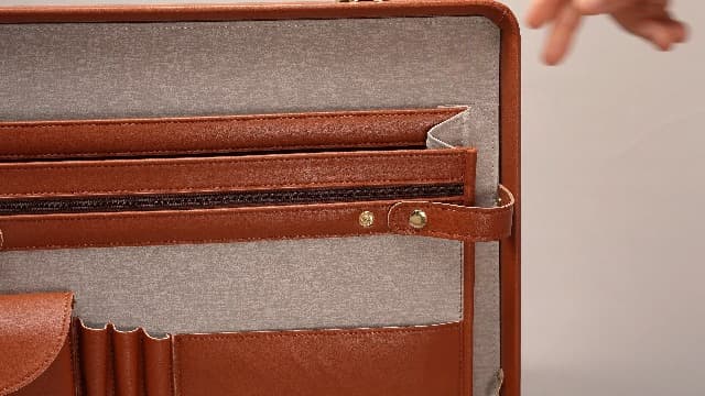 Briefcases for Men, Professional Leather Briefcase with Lock, Hard Shell Business Brief Case, Durable Executive Attache Case for Laptop Documents, Mens Hard Briefcase for Work Office Travel