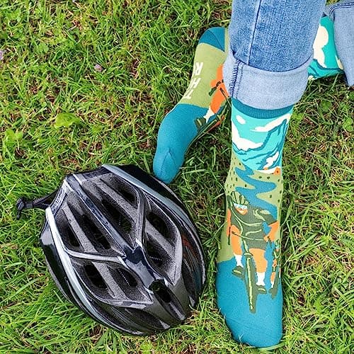 Premium Cotton Blend, Super Soft, Durable, Cycling Gift for Men and Women, Funny Novelty Socks, Bicycle Lovers Lavley Bike Socks Funny Gifts for Cyclists and Bicycle Lovers Men and Women B0C5PLB5V7