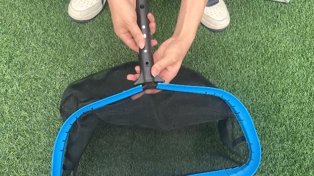 Upgraded Full Double Layer Pool Net Rake,17.5'' - Outer Heavy Duty Self-Repair Net & Inner Fine Mesh Net for Particle Debris, Above Ground & In-ground Swimming Pools, No Poles