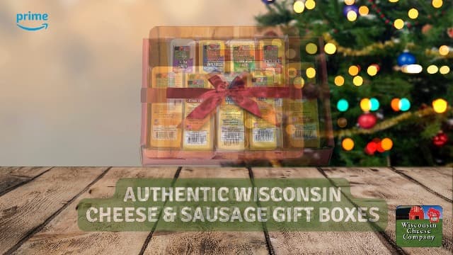 Wisconsin Cheese Company - Ultimate Mancave Gift Box - 100% Wisconsin Cheese, Sausage & Cracker Gift Box | Perfect for Parties, Charcuterie Boards and Holiday Gifts