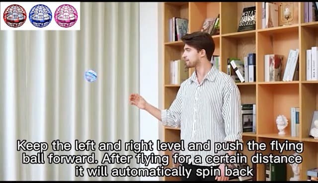 2025 Flying Orb Ball Toy,Cosmic Globe Boomerang Hover Ball Galactic Fidget Spinner, Hand Drone Orbit, Cool Toys Gift for 6 7 8 9 10+ Year Old Boys Girls Teens Outdoor Toys(Blue)