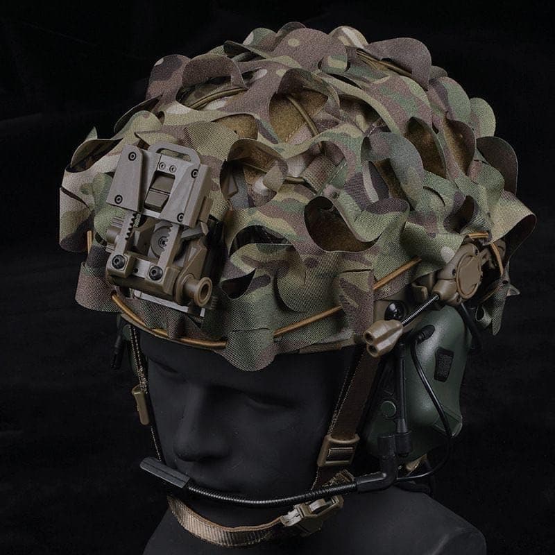 Tactical Fast Helmet PJ BJ MH Breathable Mesh Camo Tactical Helmet CoverTactical Gear Fast Helmet Cover in Size M/L