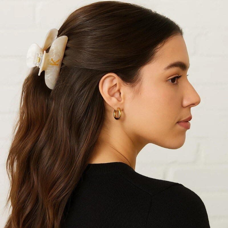 Christmas Gifts for Grandkids Teens - Initial Cute Hair Clips, Hair Claw Clips, Fashion Glitter Claw Clips Durable Hair Clips, Birthday Christmas Gifts for Women Teens Grandkids - Letter A