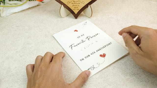 5 Year Anniversary Wood Gifts For Him Her - 5th Anniversary Marriage Gifts For Wife Husband, Wooden Wedding Gift For For Fifth Anniversary