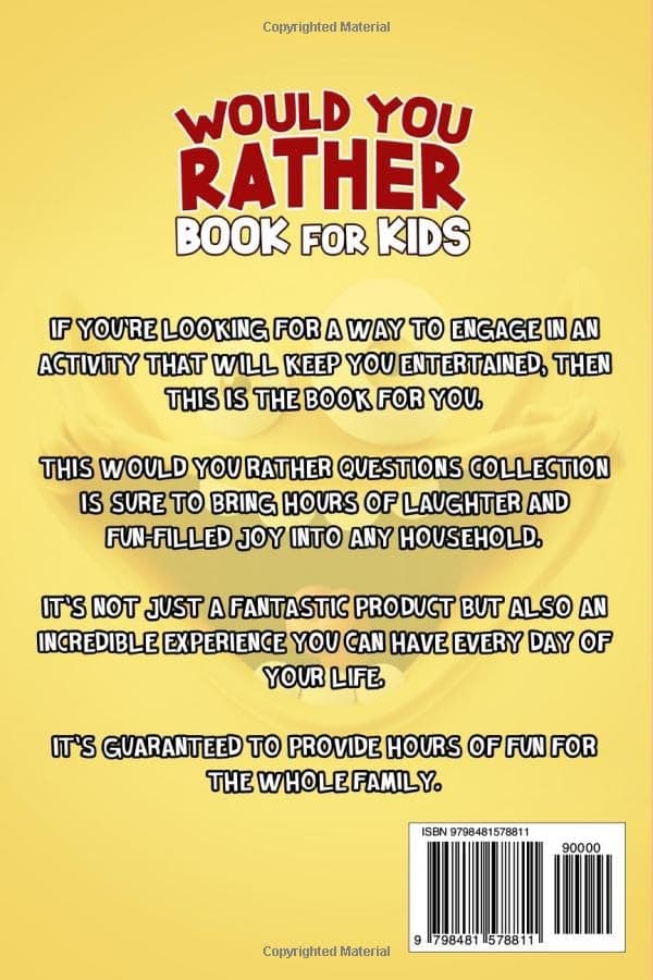 Would You Rather Book For Kids - 300+ Hilarious, Silly, and Challenging Questions To Make You Laugh (Funny Jokes and Activities - Ages 7-13) B09GXDQ122