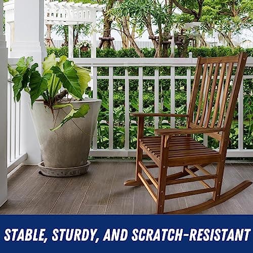 Patio Wise Acacia Wood Rocker Chair, Indoor/Outdoor Wooden Rocking Chairs, Porch, Deck, Patio, & Balcony Furniture, 26 -Inches Long x 35 ½ -Inches Wide x 44 ½ -Inches High, Teak