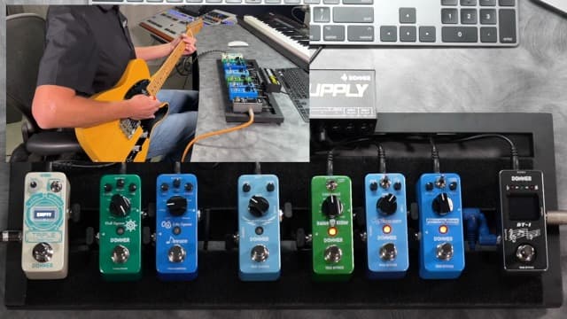 Donner Compressor Pedal, Ultimate Comp 2 Modes Compression Effect Pedal Pure Analog for Electric Guitar and Bass True Bypass