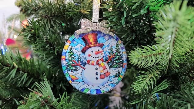 Hanging Ornament for Christmas Tree Decorations- Holiday Keepsake Present Exchange Idea Book Tree Christmas Ornament Unique 2026, Book Lover Gift Glass B0FJMNWGJ9