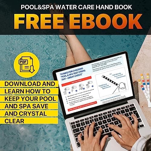 All-New Pool and Spa Test Strips 7 in 1 Quick SuperAccurate Swimming 150 Pool Test Kit - Hot Tub Test Strips & Pool Water Testing Strips for pH Chlorine Bromine Hardness Alkalinity Cyanuric Acid