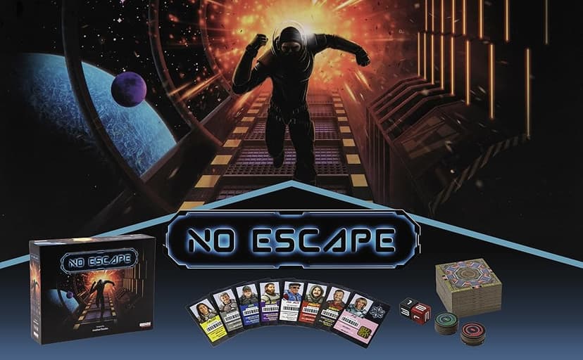 No Escape Board Game - Strategy Board Game for Adults, Family, Party - Unique Strategic Space Sabotage Traitor Maze Game with Tiles - Fun for Kids, Teenagers, Adults, 2 to 8 Players
