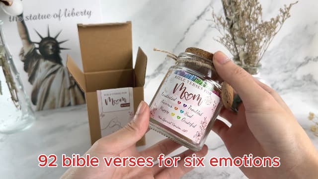 Bible Verse Jar for Mom – 92 Color-Coded Bible Verse, Birthday Gifts for Mom, Christian Gifts For Mom B0F2T6HBBK