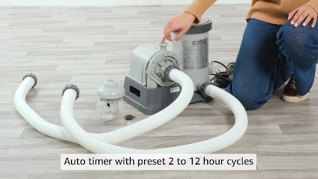 INTEX C2500 Krystal Clear Cartridge Filter Pump for Above Ground Pools: 2500 GPH Pump Flow Rate – Improved Circulation and Filtration – Easy Installation – Improved Water Clarity – Easy-to-Clean