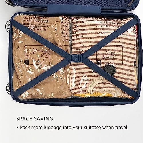 SUOCO 20 Combo Vacuum Storage Bags with Electric Pump, (4 Jumbo/4 Large/6 Medium/6 Small) Travel Clothes Space Saver Bags, Vacuum Seal Bags for Luggage Clothing Pillows Comforters Blankets