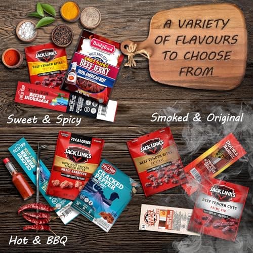 Beef Jerky Gift Baskets For Men - Meat And Cheese Gift Baskets, Birthday Gifts For Men Who Have Everything With Beef Jerky Variety Pack - Gifts For Dad & Care Package