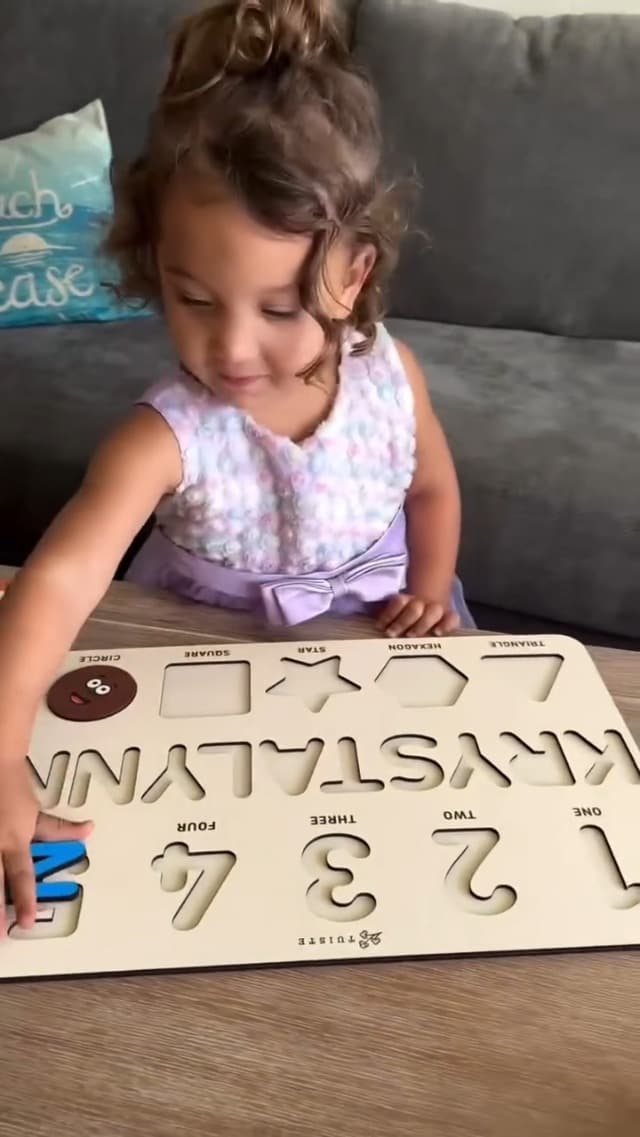 Personalized Name Puzzle for Toddlers 1-3 | Custom Wooden Baby Gift | 1st Birthday, Baby Shower & Easter | Montessori Learning Toy | Nursery Decor for Boys & Girls - Set 5 B0D4KLXXHC