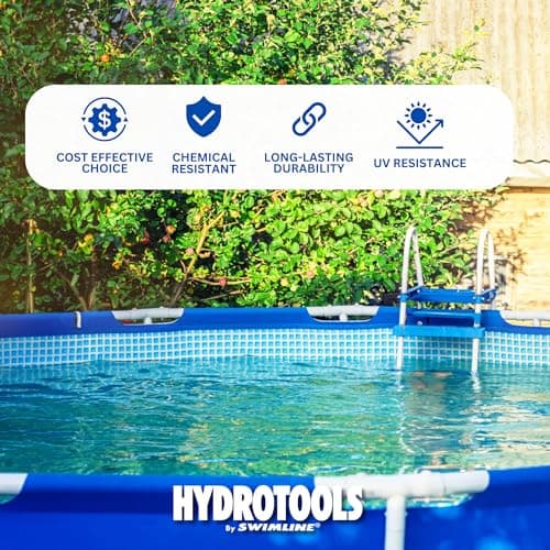 SWIMLINE HYDROTOOLS Wall Mounted Hanging Above Ground Pool Surface Skimmer Kit | Cleans Automatically, Attach To Inflatable Collars, Tubular & Metal Frame Pools | Maintenance Cleaner Floating Debris