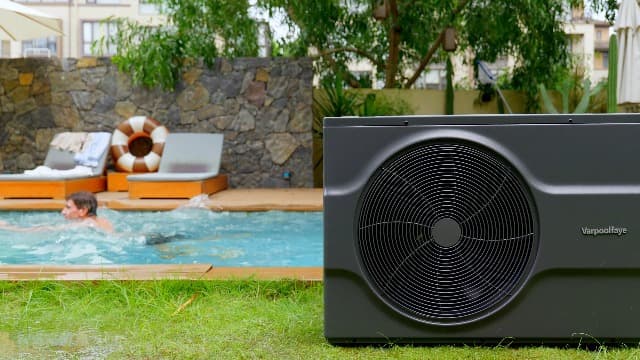 30,000 BTU Electric Pool Heater for Above Ground Pool Swimming Pool Heat Pump Inground Pool Heater 120V 8,000 Gallon Heating or Cooling WiFi Control Schedule