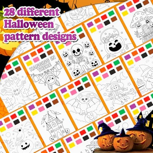Yeolepor Halloween Crafts for Kids - Paint with Water Books and Stickers for Toddlers Mess Free Watercolor Painting Set Drawing Activities Treats Toy Halloween Gifts for Boy Girl Ages 4 5 6 7 8
