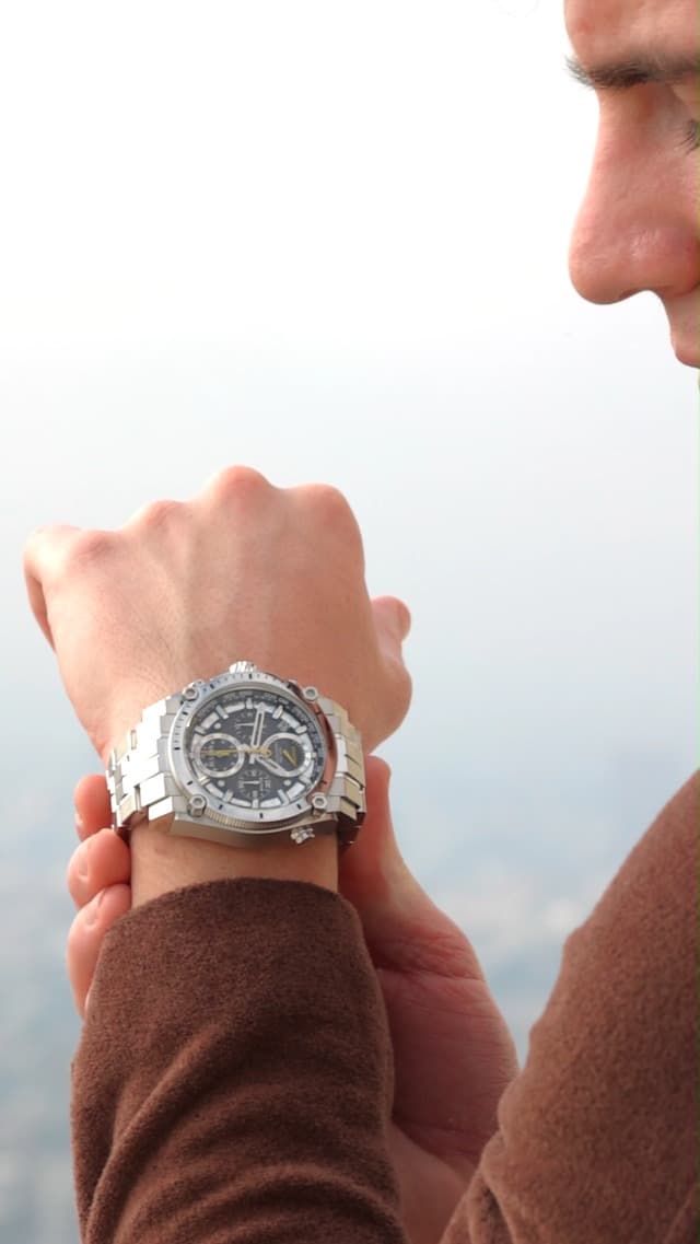 Bulova Men's Icon High Precision Quartz Chronograph Watch, Curved Mineral Crystal