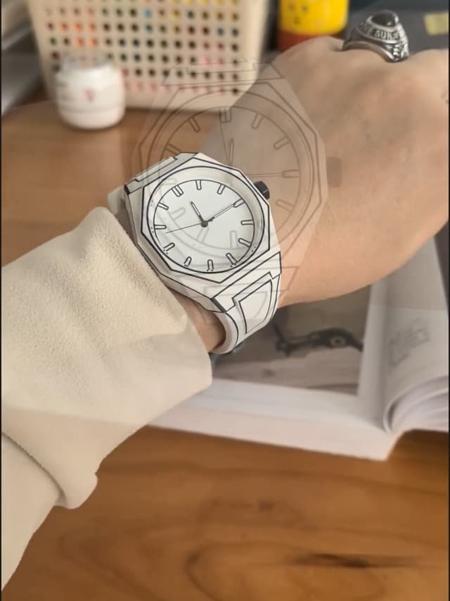 GORBEN Creative Sketch Watch Sports Fashion Quartz Minimalist Black and White Anime Series Watch