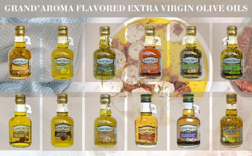 Mantova Grand’Aroma Flavored Extra Virgin Olive Oils, Variety Gift Set, made in Italy, cold-pressed, 100% natural, heart-healthy, for grilling, barbequing, smoking, and cooking, 8.5 oz B000AMXU1Y
