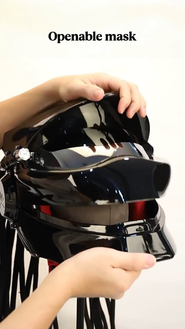Motorbike Full Helmet Flip Up Visor Personalized Helmet with Braids and Warning Lights Modular Motorcycle Helmet for Men Women Motocross Cruiser DOT/ECE Approved